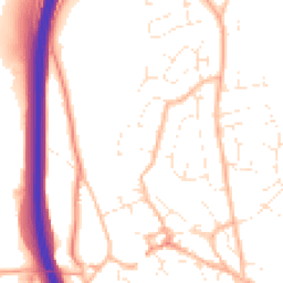 Daytime road noise heatmap for TQ12 5BY