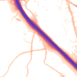 Daytime road noise heatmap for TQ12 5LX