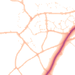 Daytime road noise heatmap for TQ12 5RL
