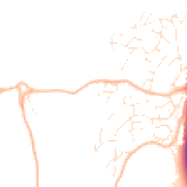 Daytime road noise heatmap for TQ12 6AF