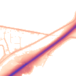 Daytime road noise heatmap for TQ12 6GL