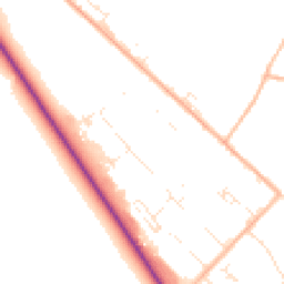 Daytime road noise heatmap for TQ12 6TR