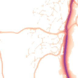Daytime road noise heatmap for TQ12 6YJ