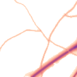 Daytime road noise heatmap for TQ13 0DS