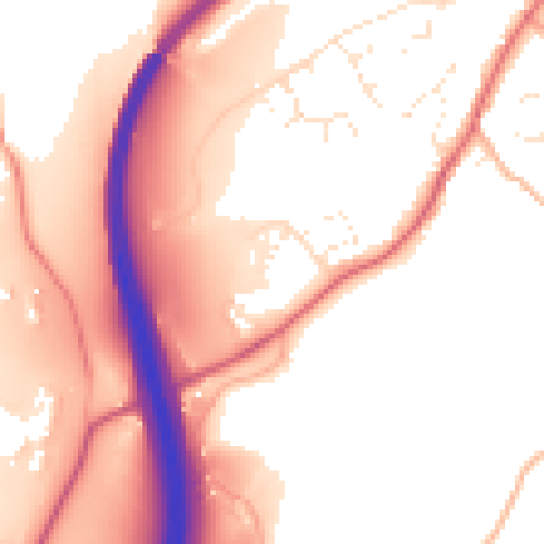 Daytime road noise heatmap for TQ13 0FX