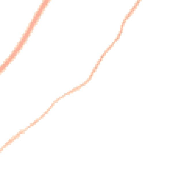 Night-time road noise heatmap for TQ13 0GA
