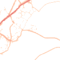 Daytime road noise heatmap for TQ13 0LJ