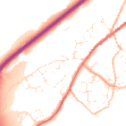 Daytime road noise heatmap for TQ13 0QG