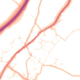 Daytime road noise heatmap for TQ13 0QH