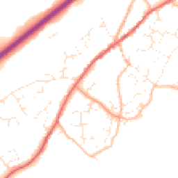 Daytime road noise heatmap for TQ13 0RB