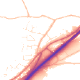 Daytime road noise heatmap for TQ13 7BX