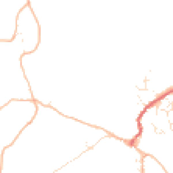 Daytime road noise heatmap for TQ13 8LA