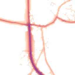 Daytime road noise heatmap for TQ13 9BQ