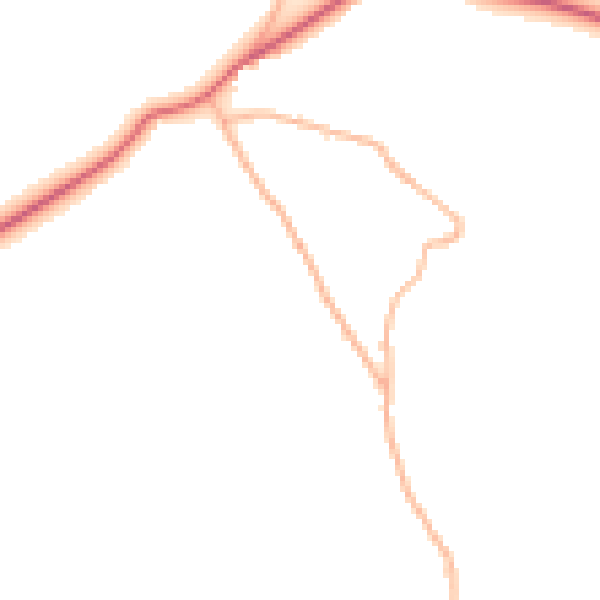Daytime road noise heatmap for TQ13 9XT