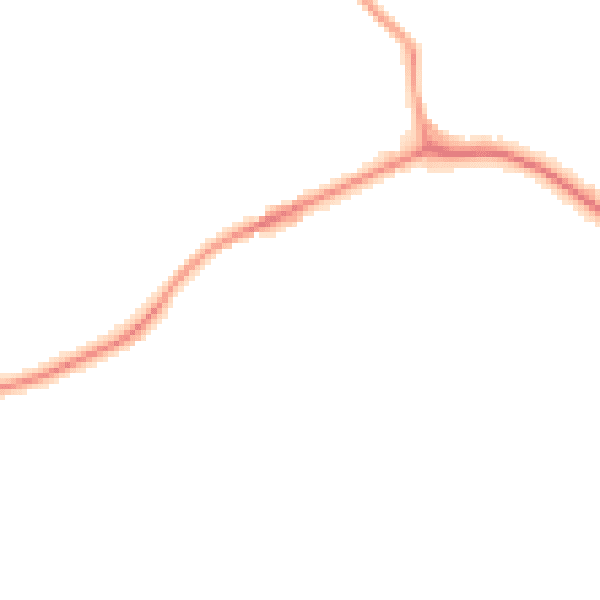 Night-time road noise heatmap for TQ9 6JZ