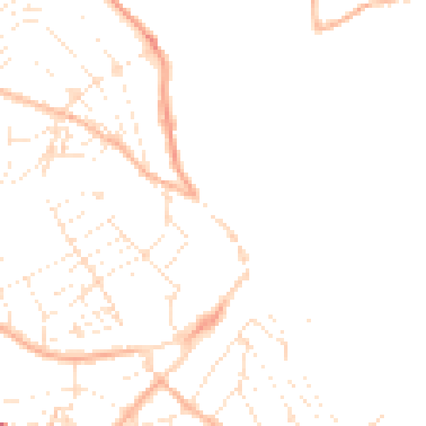 Daytime road noise heatmap for TR11 2AF