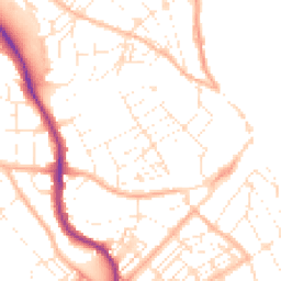 Daytime road noise heatmap for TR11 2BA