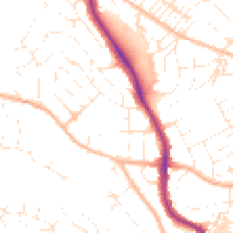 Daytime road noise heatmap for TR11 2LE
