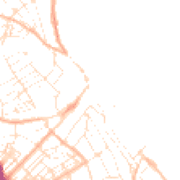 Daytime road noise heatmap for TR11 3AD