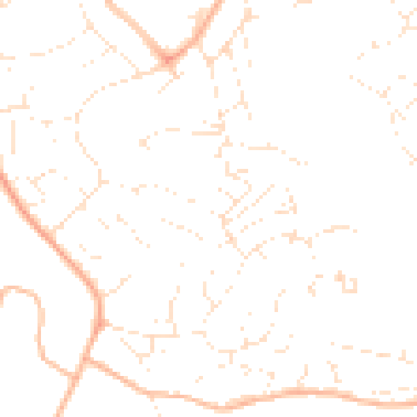 Daytime road noise heatmap for TR11 5GT