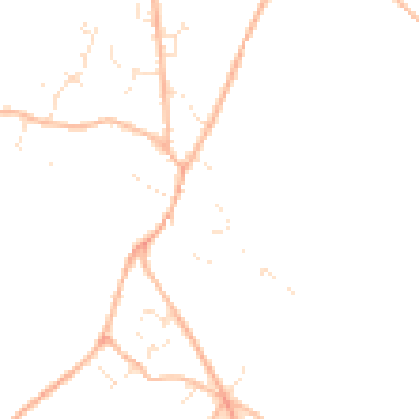 Daytime road noise heatmap for TR11 5NF