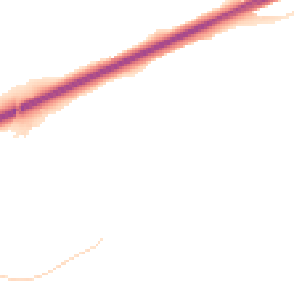 Night-time road noise heatmap for TR14 0BU