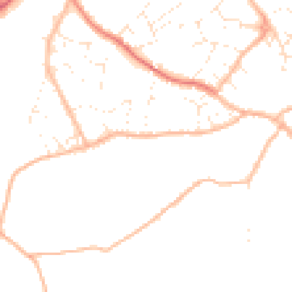 Daytime road noise heatmap for TR14 7RL