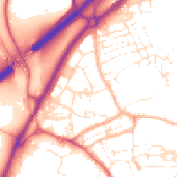 Daytime road noise heatmap for TR15 1DE