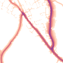 Daytime road noise heatmap for TR15 2NS