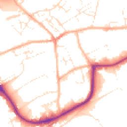Daytime road noise heatmap for TR15 3DT