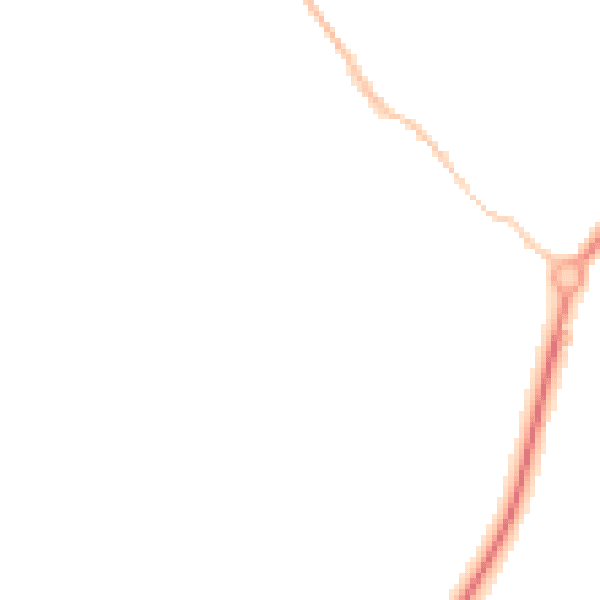 Night-time road noise heatmap for TR18 3LA
