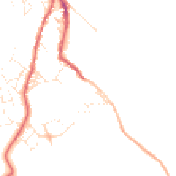 Daytime road noise heatmap for TR18 5EP
