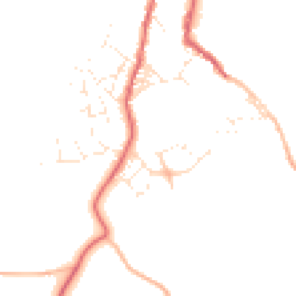 Daytime road noise heatmap for TR18 5NW