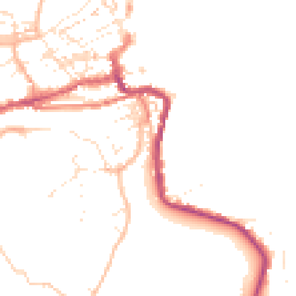 Daytime road noise heatmap for TR26 2EH