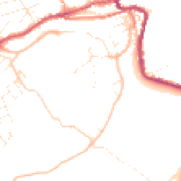 Daytime road noise heatmap for TR26 2GP