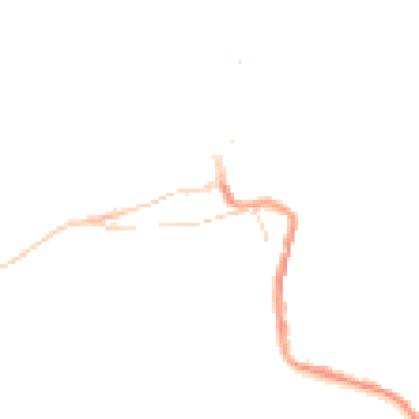 Night-time road noise heatmap for TR26 2NA