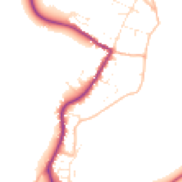 Daytime road noise heatmap for TR26 3EN