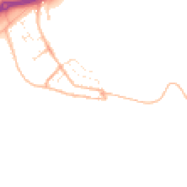 Daytime road noise heatmap for TR3 6PR