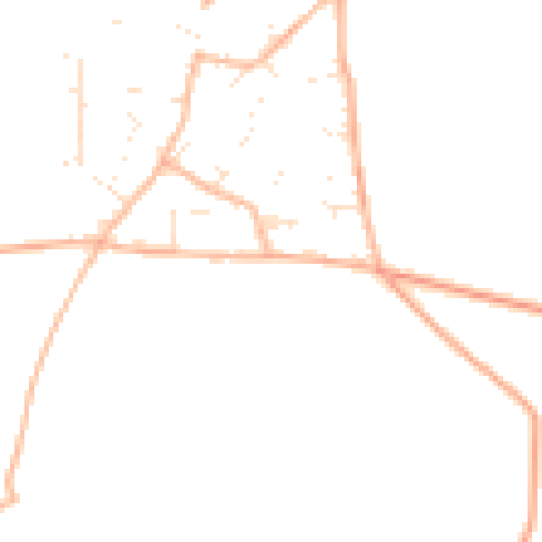 Daytime road noise heatmap for TR4 8BB