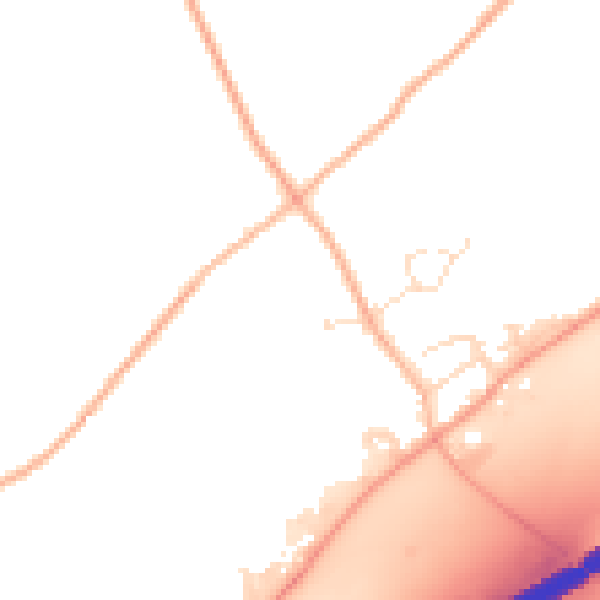 Daytime road noise heatmap for TR4 8EW