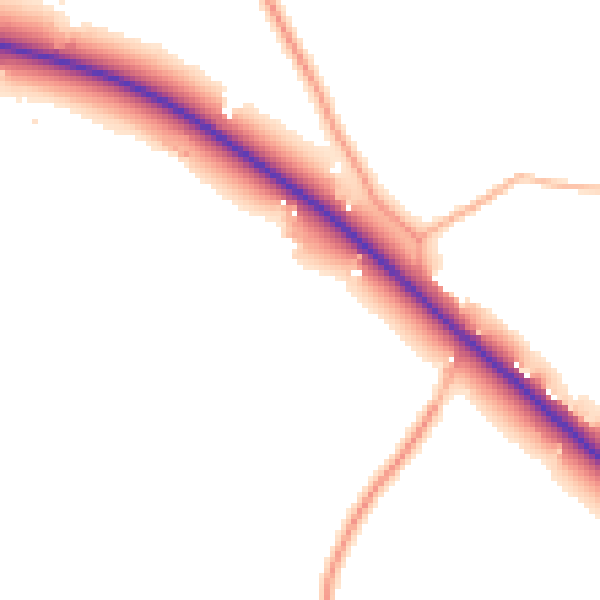 Daytime road noise heatmap for TR4 8PN