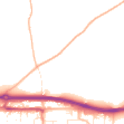 Daytime road noise heatmap for TR4 9AL