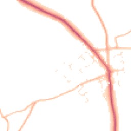 Daytime road noise heatmap for TR4 9DR