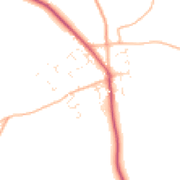 Daytime road noise heatmap for TR4 9DU
