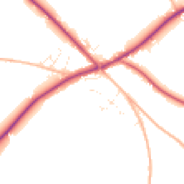 Daytime road noise heatmap for TR4 9FN