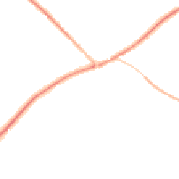Night-time road noise heatmap for TR4 9FN