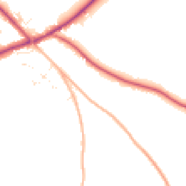 Daytime road noise heatmap for TR4 9GF