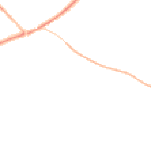 Night-time road noise heatmap for TR4 9GF