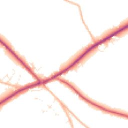 Daytime road noise heatmap for TR4 9GJ
