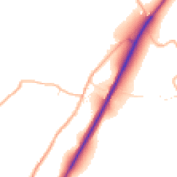 Daytime road noise heatmap for TR4 9HT